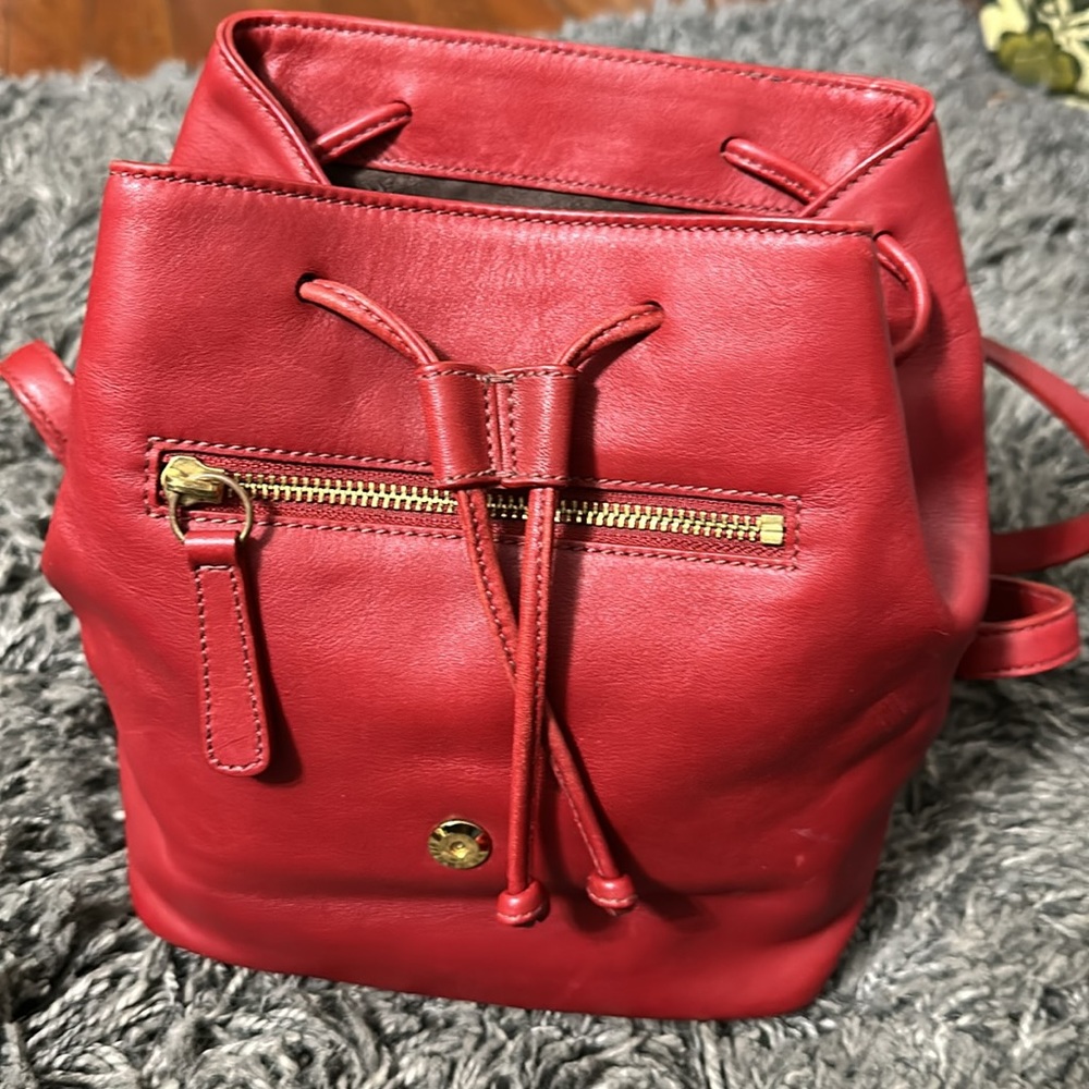 Coach Red Leather Backpack - Picture 5 of 8